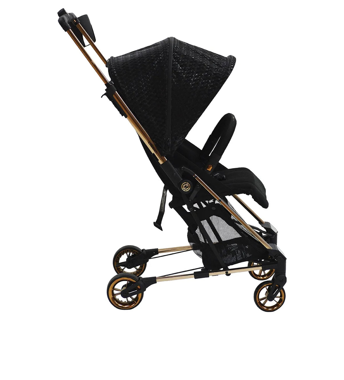 Chelino Zippy Travel Stroller - Black And Rose Gold