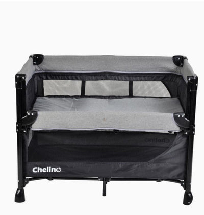 Chelino Tiffany Lux II Co-Sleeper Camp Cot with Mattress